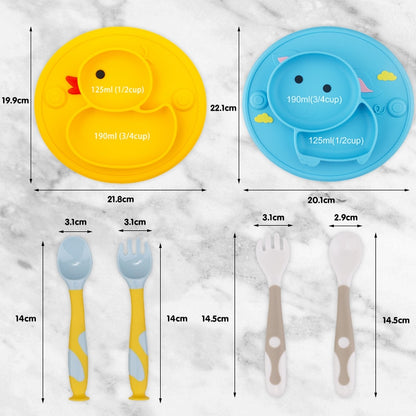 Baby Duck Shape Silicone Plate