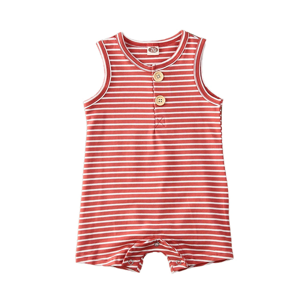 0-24 Newborn/ Infant Striped Romper