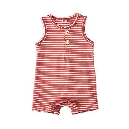 0-24 Newborn/ Infant Striped Romper