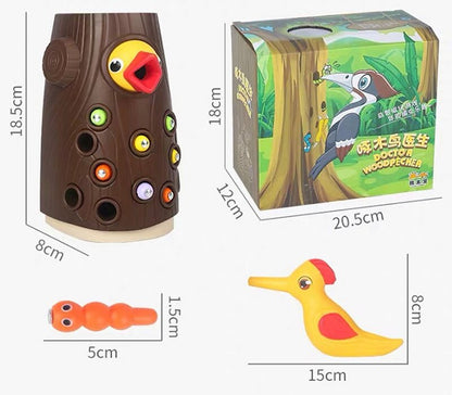 Woodpecker Magnetic Catch the Worm Animal Feeding