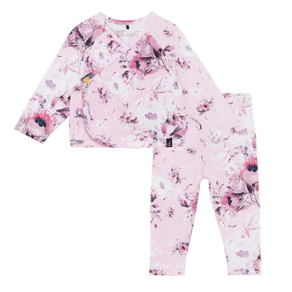 Organic Cotton Top and Legging Set Floral Pink