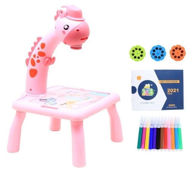 Kids Mini Led Projector Art Drawing Table