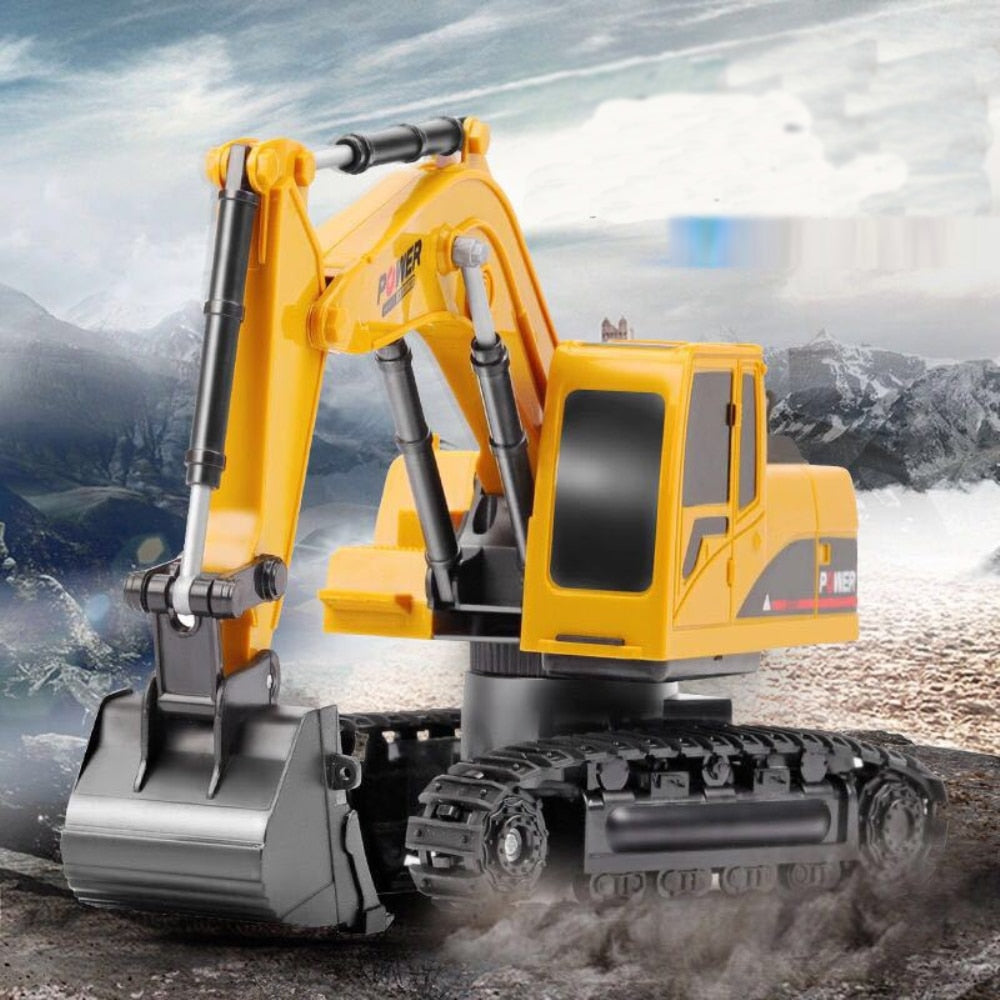 2.4Ghz 6 Channel 1:24 RC Excavator toy RC Engineering Car Alloy and plastic Excavator