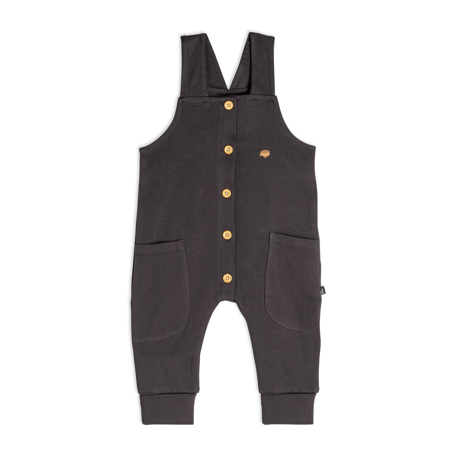 Organic Cotton Bodysuit And Overall Set Teddy Bear Print