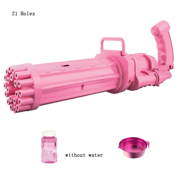 15/21 Holes Large Kids Gatling Bubble Gun Toys