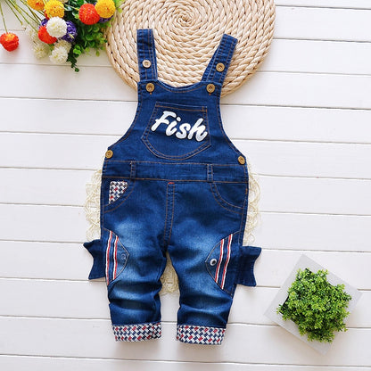 Toddler /Boys Long Pants Denim Overalls Dungarees