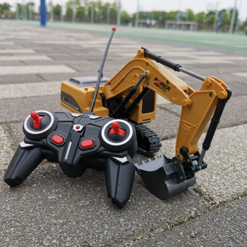 2.4Ghz 6 Channel 1:24 RC Excavator toy RC Engineering Car Alloy and plastic Excavator