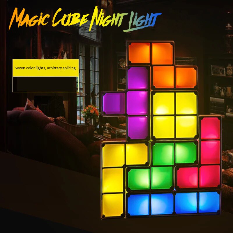 Puzzle 3D LED Night Light Toy Brick Stackable