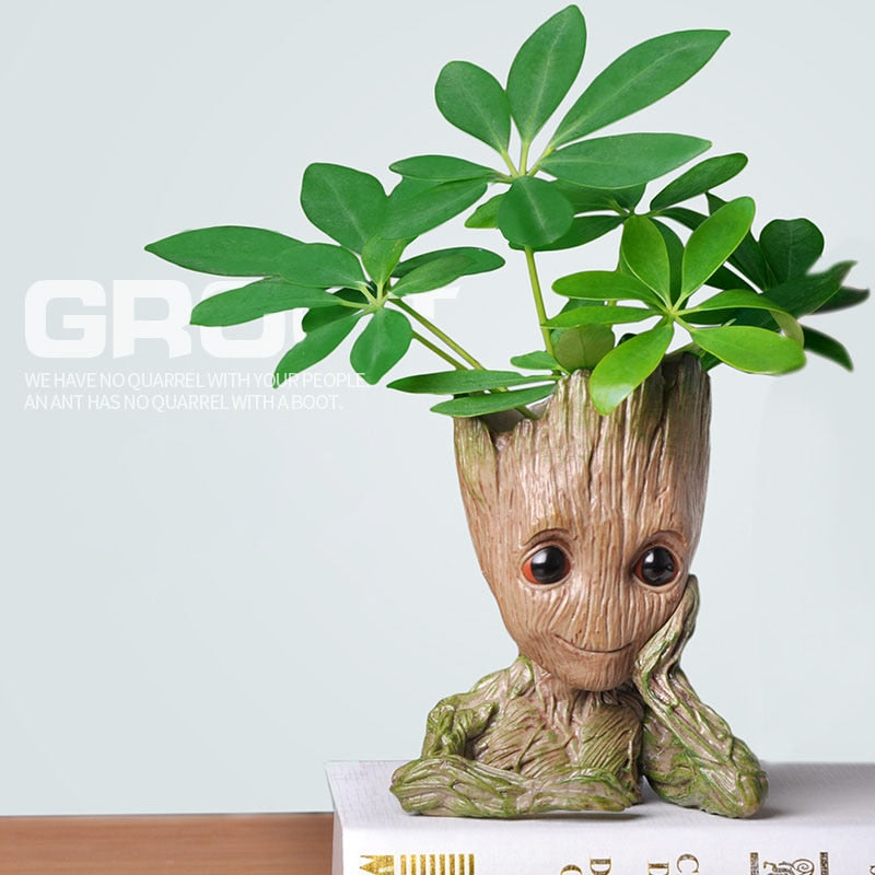 Flower Pot Baby Groot Flowerpot Planter Action Figures Tree Man Model Toy For Kids Pen Holder Creative Garden Flower Planter Pot