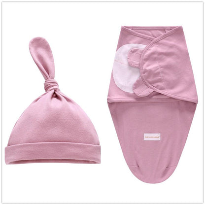 Baby Swaddle Blanket + Cap