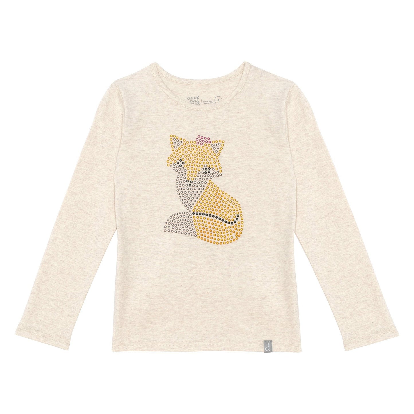 Organic Cotton Fox Rhinestud Top