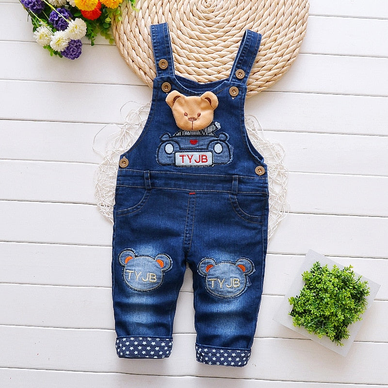 Toddler /Boys Long Pants Denim Overalls Dungarees