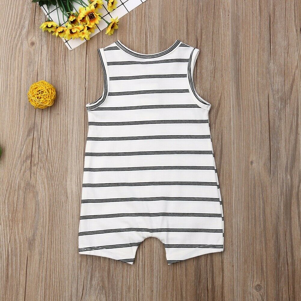 0-24 Newborn/ Infant Striped Romper