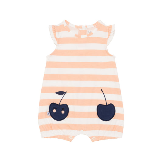 Organic Cotton Striped Slub Romper