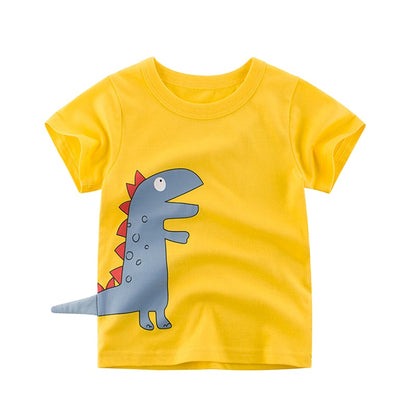 Cotton Kids T-Shirt Children Summer Cartoon Short Sleeve