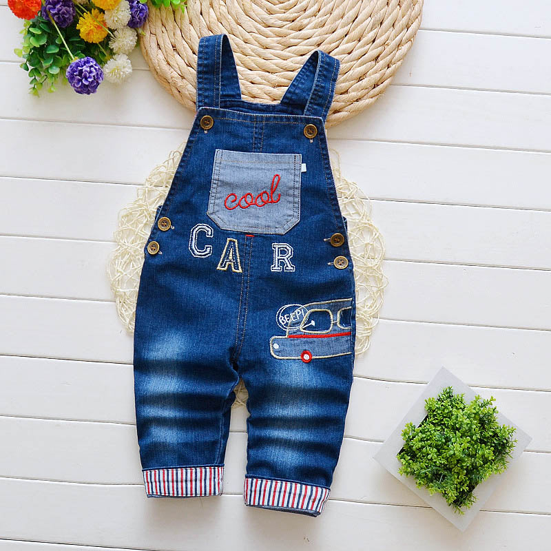 Toddler /Boys Long Pants Denim Overalls Dungarees