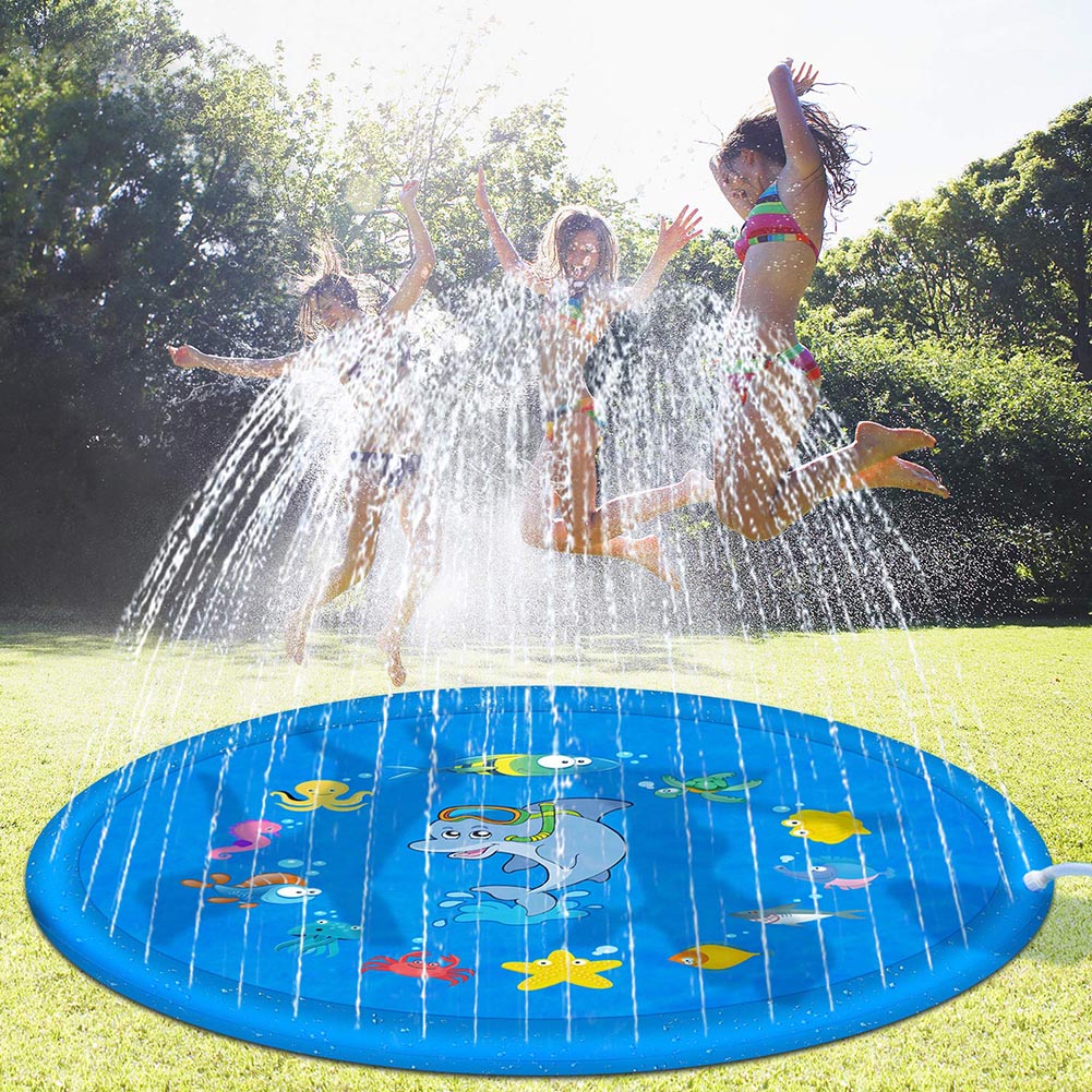 Outdoor Lawn Sea Animal Inflatable Water Sprinkler Play Pad