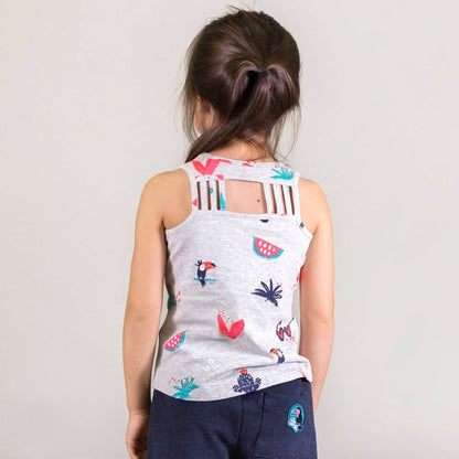 Organic Cotton Tank with Printed Pocket