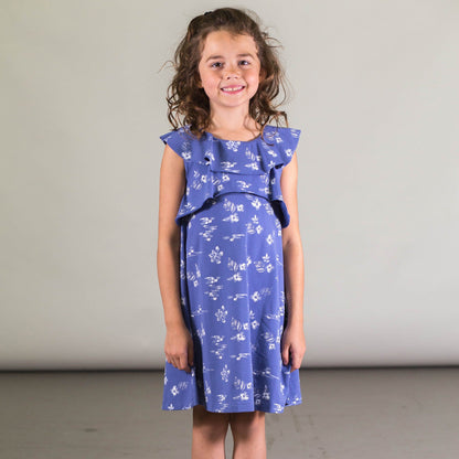 Organic Cotton Printed Ruffle Dress