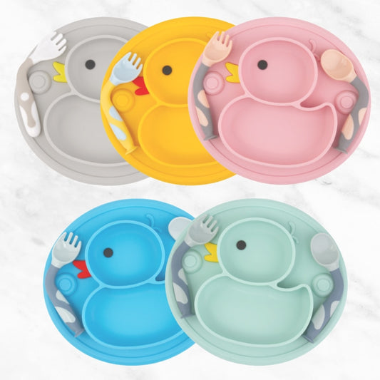 Baby Duck Shape Silicone Plate