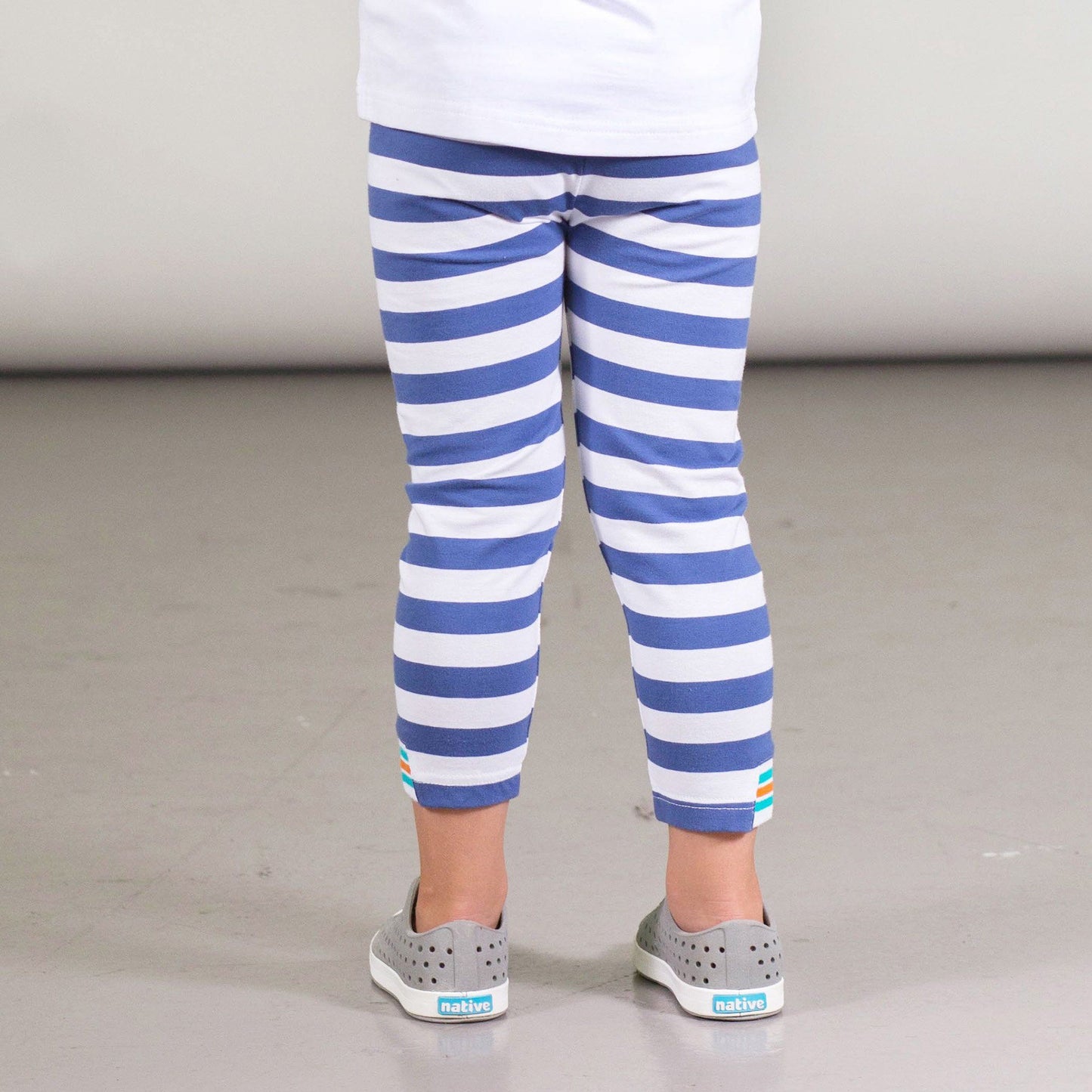 Organic Cotton Striped Capri Legging