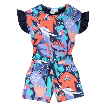 Organic Cotton Printed Short Sleeve Romper