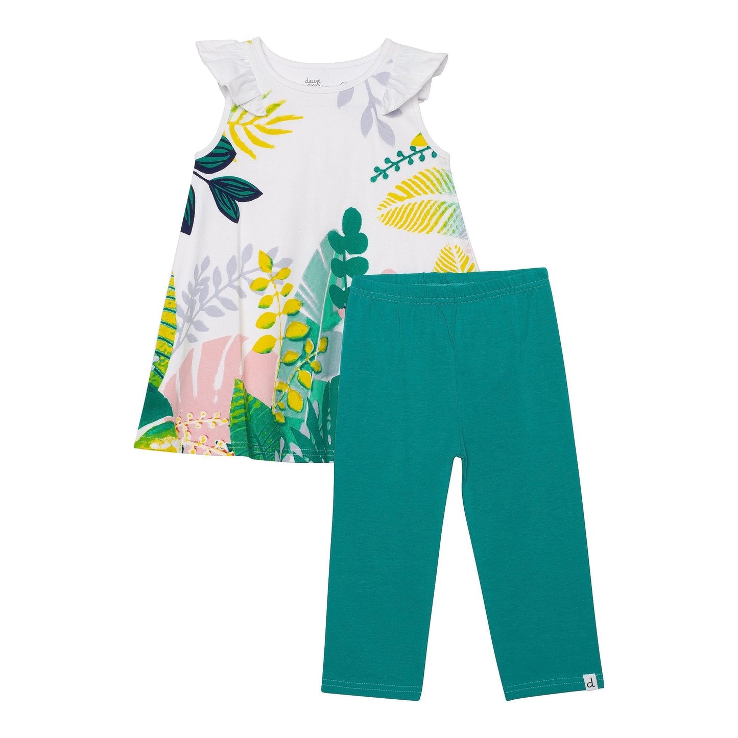 Organic Cotton Printed Tunic and Capri Legging Set