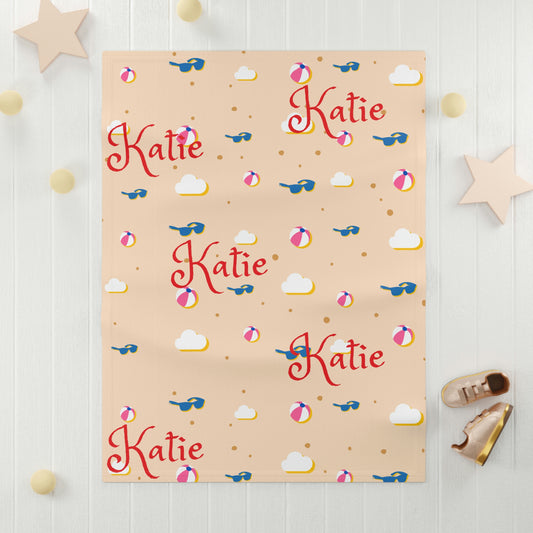 Custom Baby Name - Soft Fleece Blanket