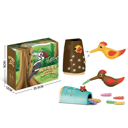 Woodpecker Magnetic Catch the Worm Animal Feeding