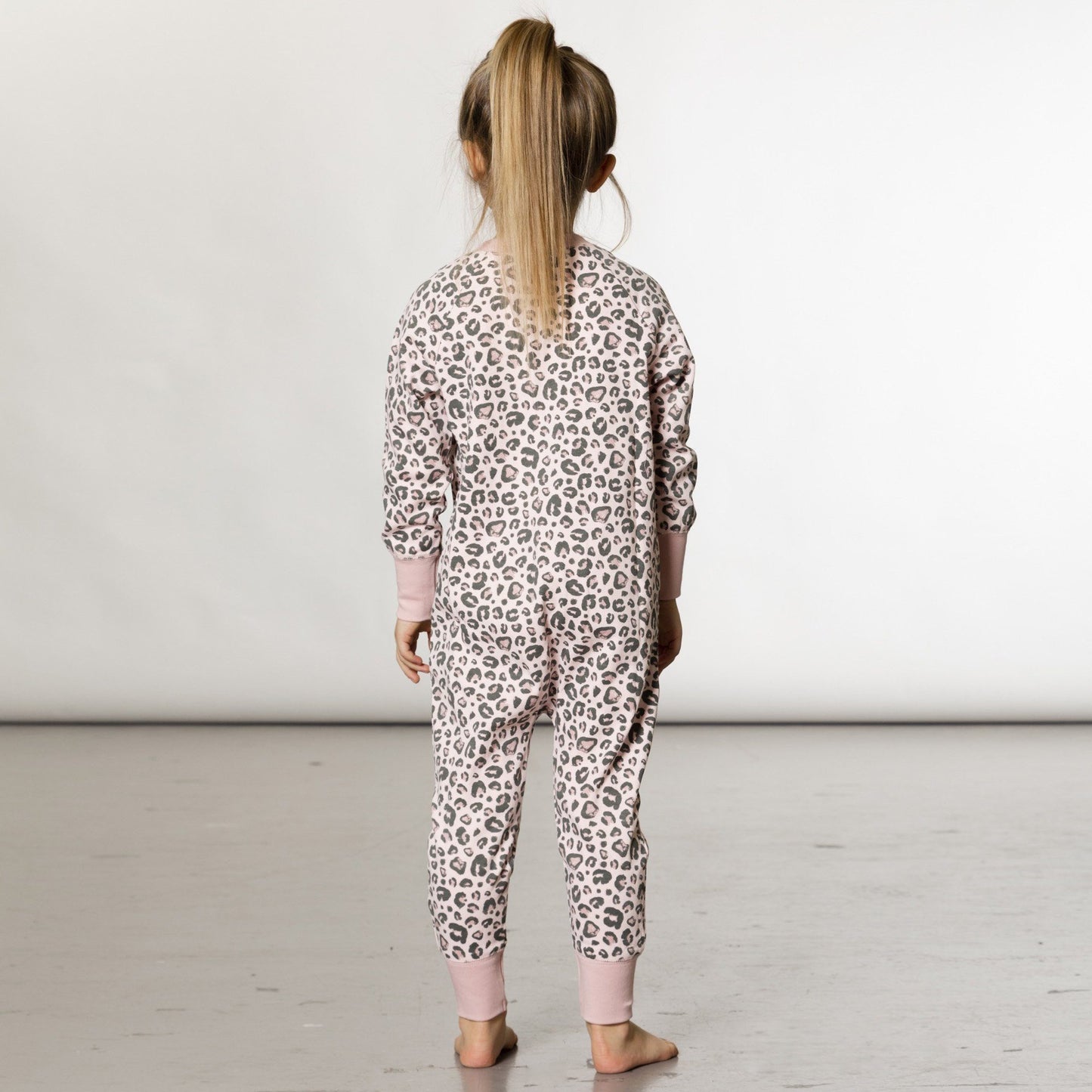 Organic Cotton One Piece Pajama Leopard Print