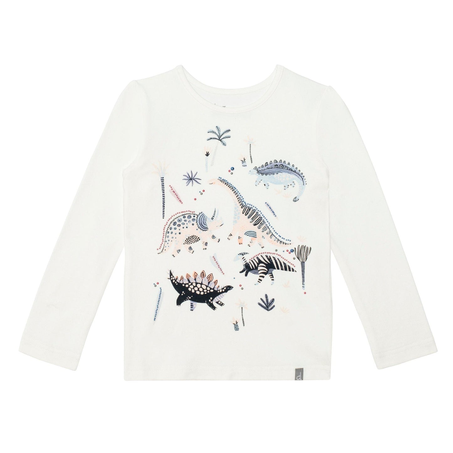 Organic Cotton Print Top Off White