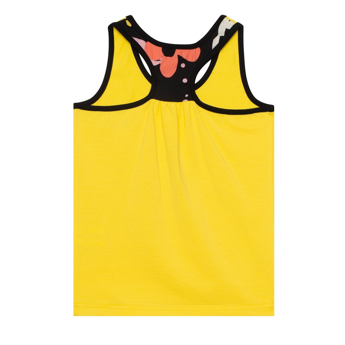 Organic Cotton Ringer Tank Top With Giraffe Print