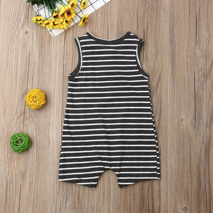 0-24 Newborn/ Infant Striped Romper