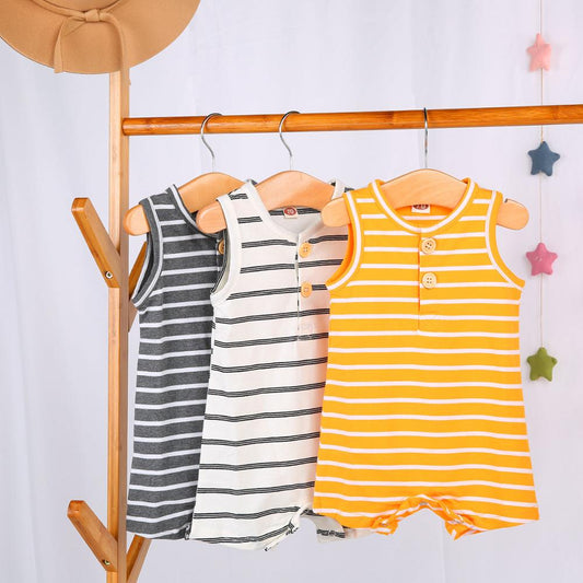 0-24 Newborn/ Infant Striped Romper