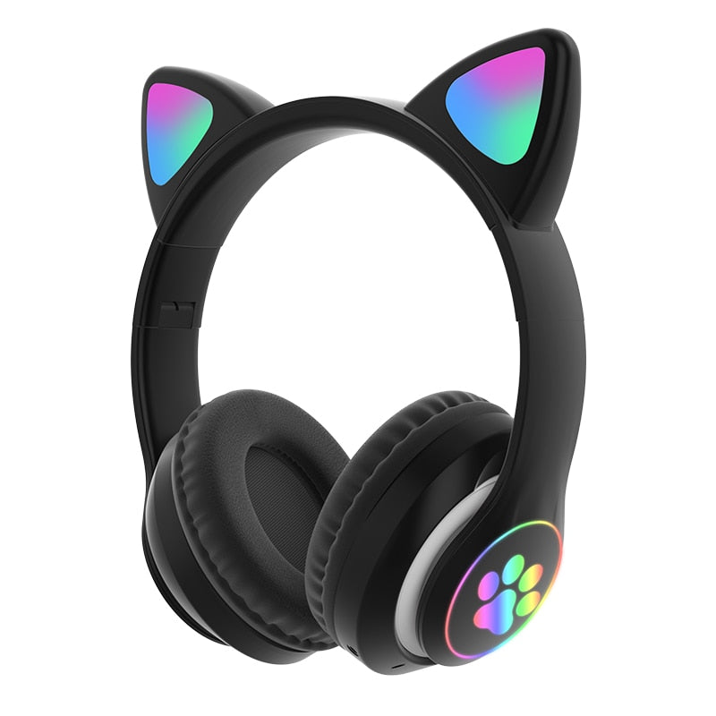 LED Cat Ear Noise Cancelling Headphones Bluetooth