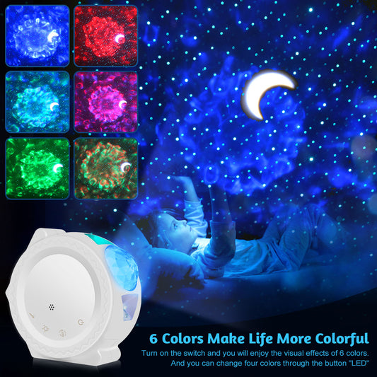 6 Colors Ocean Waving Light Stary Sky Projector LED