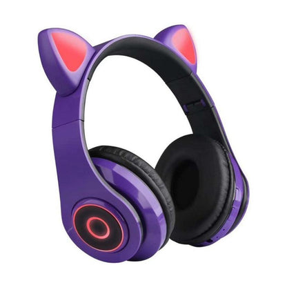 LED Cat Ear Noise Cancelling Headphones Bluetooth