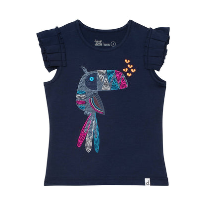 Organic Cotton Tee with Toucan Print