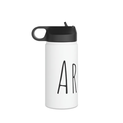 Custom Name- Stainless Steel Water Bottle, Standard Lid