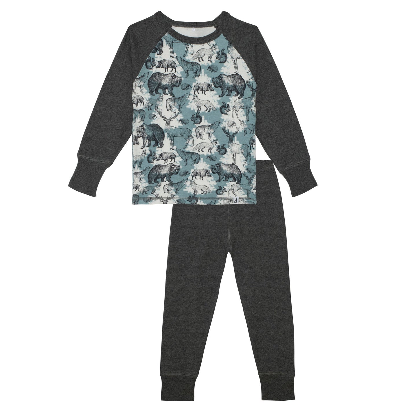 Organic Cotton Two Piece Pajama Set Forest