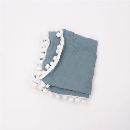 Organic Cotton  Baby Tassel Blankets