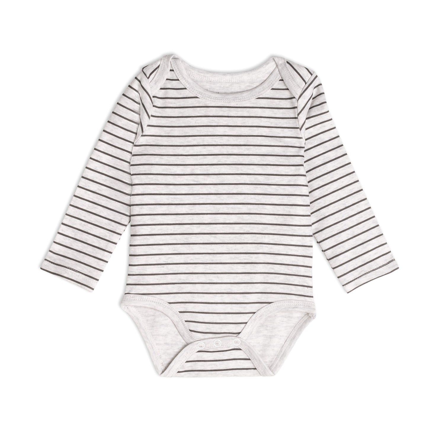 Organic Cotton Bodysuit And Overall Set Striped Rust And Heather Beige