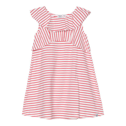 Organic Cotton Striped Ruffle Dress