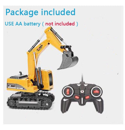 2.4Ghz 6 Channel 1:24 RC Excavator toy RC Engineering Car Alloy and plastic Excavator