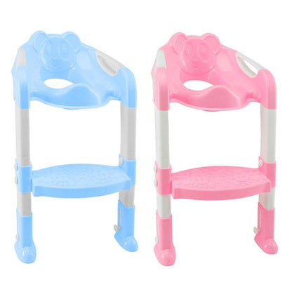 Folding Baby Toilet Training Seat With Adjustable Ladder