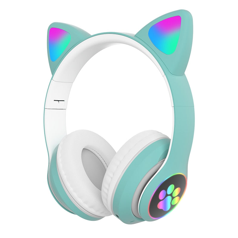 LED Cat Ear Noise Cancelling Headphones Bluetooth