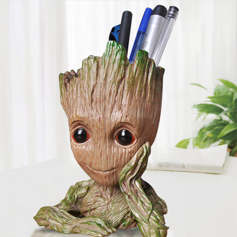 Flower Pot Baby Groot Flowerpot Planter Action Figures Tree Man Model Toy For Kids Pen Holder Creative Garden Flower Planter Pot