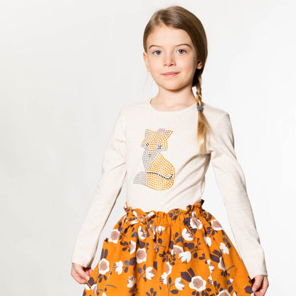 Organic Cotton Fox Rhinestud Top