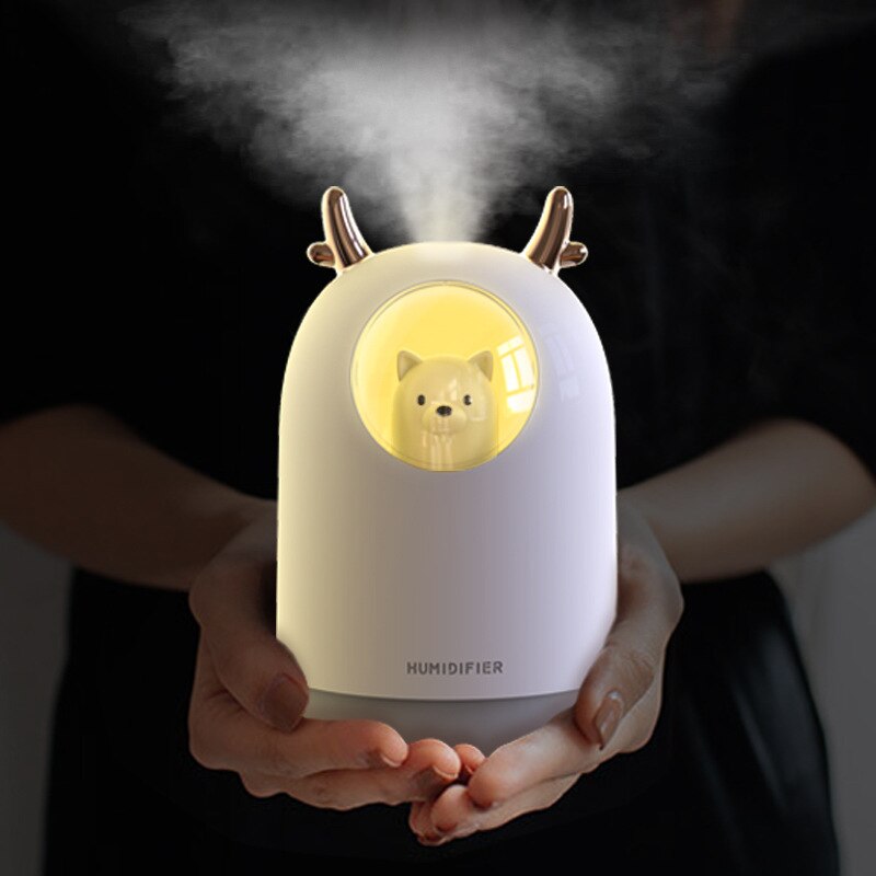 Animal Humidifier Rechargeable Night Light Kids Bedroom Aroma Diffuser Cool Mist Maker Air Creative Gift USB With Romantic Lamp