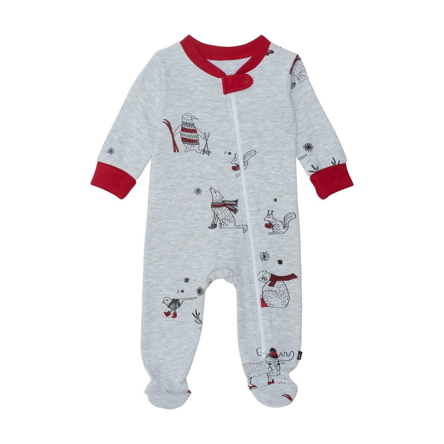 Baby Family Organic Cotton One-Piece Holiday Pajamas